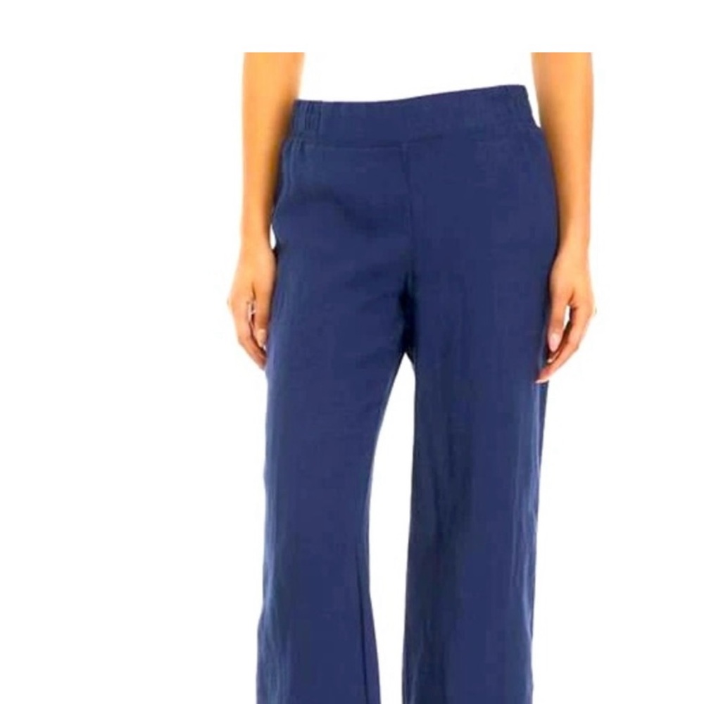 Lilly Pulitzer Navy Wide-Leg Pull-On Pants